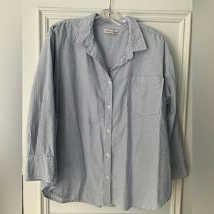 Oversized Cotton Striped Blouse